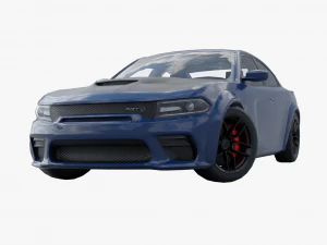 Dodger Charger Hellicat Low-poly 3D 3D Model