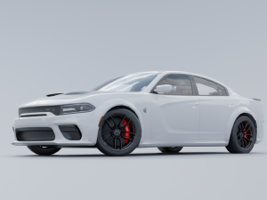 Dodger Charger Hellicat Low-poly 3D 3D Model