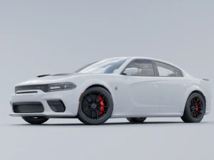 Dodger Charger Hellicat Low-poly 3D 3D Model