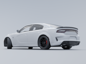 Dodger Charger Hellicat Low-poly 3D 3D Model