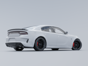 Dodger Charger Hellicat Low-poly 3D 3D Model
