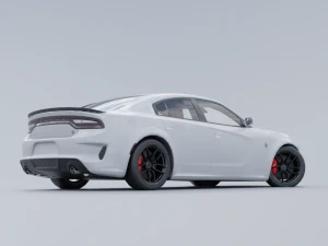 Dodger Charger Hellicat Low-poly 3D 3D Model