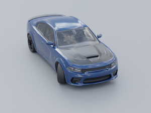 Dodger Charger Hellicat Low-poly 3D 3D Model