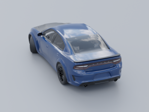 Dodger Charger Hellicat Low-poly 3D 3D Model