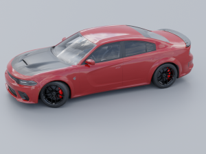 Dodger Charger Hellicat Low-poly 3D 3D Model