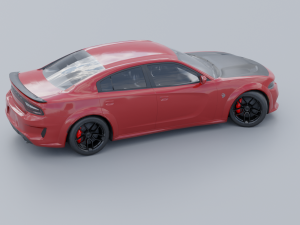 Dodger Charger Hellicat Low-poly 3D 3D Model