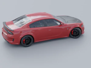 Dodger Charger Hellicat Low-poly 3D 3D Model