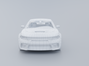 Dodger Charger Hellicat Low-poly 3D 3D Model