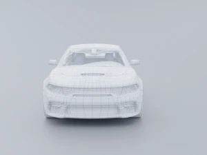Dodger Charger Hellicat Low-poly 3D 3D Model