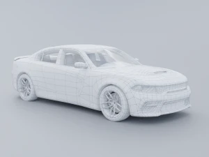 Dodger Charger Hellicat Low-poly 3D 3D Model