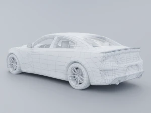 Dodger Charger Hellicat Low-poly 3D 3D Model