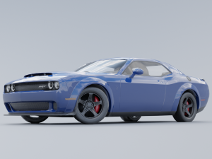 Dodge Challenger SRT Low-poly 3D Modello 3D