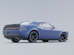 Dodge Challenger SRT Low-poly 3D Modello 3D