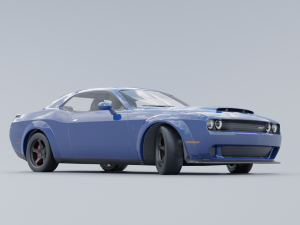Dodge Challenger SRT Low-poly 3D Modello 3D