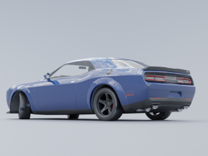 Dodge Challenger SRT Low-poly 3D Modello 3D