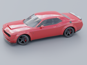Dodge Challenger SRT Low-poly 3D Modello 3D