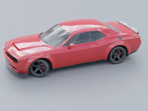 Dodge Challenger SRT Low-poly 3D 3D Model