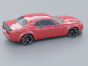 Dodge Challenger SRT Low-poly 3D Modello 3D
