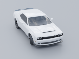 Dodge Challenger SRT Low-poly 3D Modello 3D