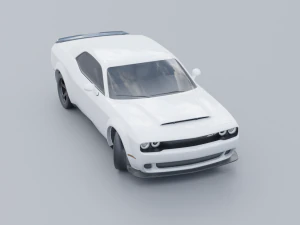 Dodge Challenger SRT Low-poly 3D 3D Model
