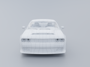 Dodge Challenger SRT Low-poly 3D Modello 3D