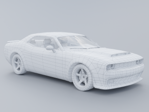 Dodge Challenger SRT Low-poly 3D Modello 3D