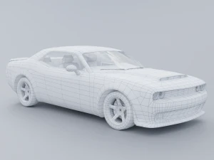 Dodge Challenger SRT Low-poly 3D 3D Model