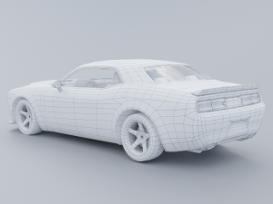 Dodge Challenger SRT Low-poly 3D Modello 3D