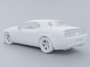 Dodge Challenger SRT Low-poly 3D 3D Model