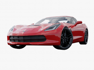 Chevrolet Corvette C7 model low poly 3D 3D 모델