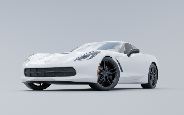 Chevrolet Corvette C7 model low poly 3D 3D Model in Sport auto s