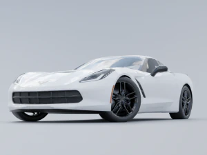 Chevrolet Corvette C7 model low poly 3D 3D Model