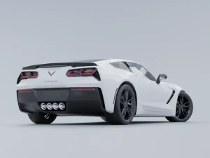 Chevrolet Corvette C7 model low poly 3D 3D Model