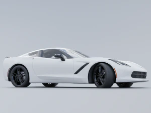 Chevrolet Corvette C7 model low poly 3D 3D Model