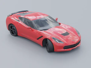 Chevrolet Corvette C7 model low poly 3D 3D Model