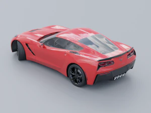 Chevrolet Corvette C7 model low poly 3D 3D Model