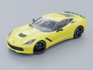 Chevrolet Corvette C7 model low poly 3D 3D Model