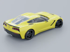 Chevrolet Corvette C7 model low poly 3D 3D Model