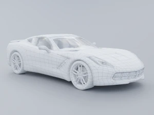 Chevrolet Corvette C7 model low poly 3D 3D Model