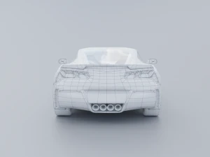 Chevrolet Corvette C7 model low poly 3D 3D Model