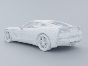 Chevrolet Corvette C7 model low poly 3D 3D Model