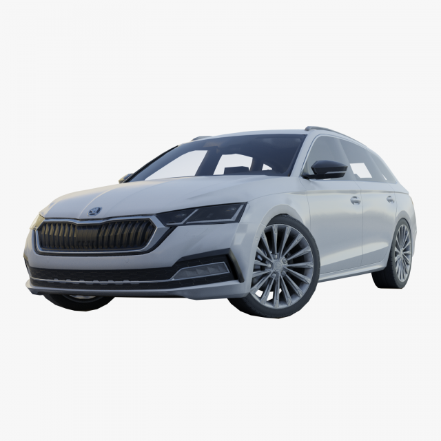 Skoda Octavia combi 2020 3D 모델 .c4d .max .obj .3ds .fbx .stl .blend 