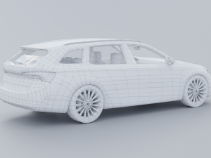 Skoda Octavia combi 2020 3D 모델