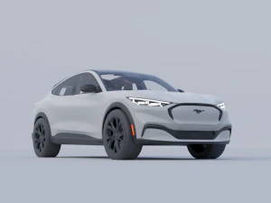 Mustang Mach-E 2021 low-poly 3D Model