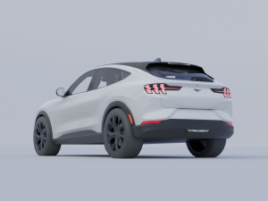 Mustang Mach-E 2021 low-poly 3D-Modell