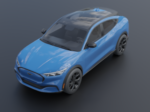 Mustang Mach-E 2021 low-poly 3D-Modell