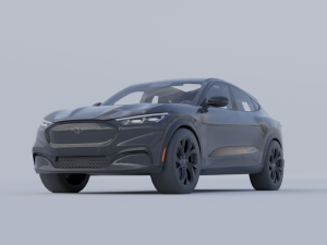 Mustang Mach-E 2021 low-poly 3D-Modell