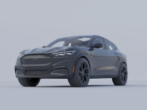Mustang Mach-E 2021 low-poly 3D Model