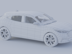 Mustang Mach-E 2021 low-poly 3D-Modell