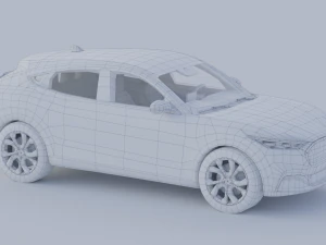 Mustang Mach-E 2021 low-poly 3D Model